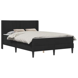 vidaXL Estructura De Cama Con Colch&oacute;n Negro 120 X 190 Cm Terciopelo Vidaxl
