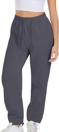 Generic Womens Wide Leg Trousers,Womens Wide Leg Sweatpants Cozy Fleece Jogger Pants Straight Leg Baggy Elastic High Waisted Sport Yoga Pants Plain Loose Trac