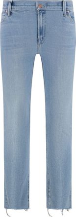 Mother Dazzler Ankle Fray Straight Leg Jeans