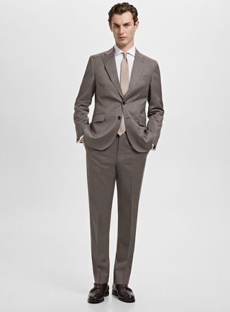 Mango Camicia gemelli completo slim-fit tessuto twill bianco - Uomo - XXL - MANGO MAN