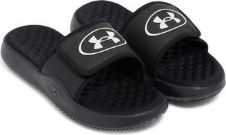 Under Armour UA Ignite Pro 8 Water Resistant Slide Sandal in Black White at Nordstrom, Size 12