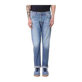 Dondup Straight Fit Jeans, male, Blue, W38, Regular Denim Stretch Jeans