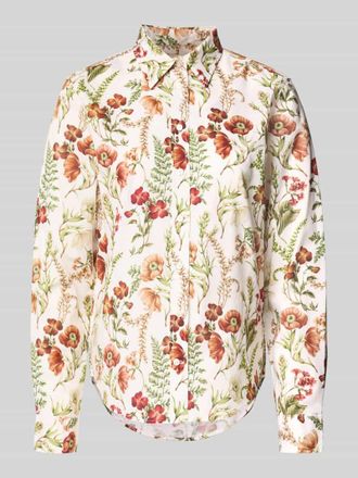 GANT Regular Fit Hemdbluse mit floralem Allover-Print Modell Floral in Ecru, Gr&ouml;&szlig;e 40