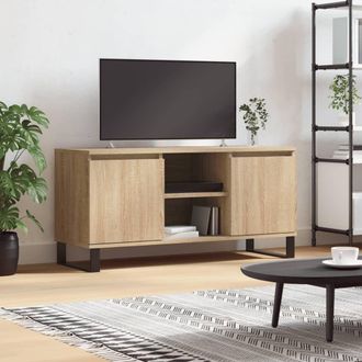Berkfield Home TV Cabinet Sonoma Oak 104x35x50 cm Engineered Wood in Brown | Size: 104 x 35 x 50 cm