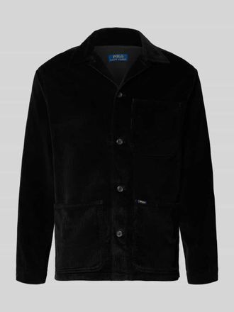 Polo Ralph Lauren Hemdjacke mit Reverskragen in Black, Gr&ouml;&szlig;e L
