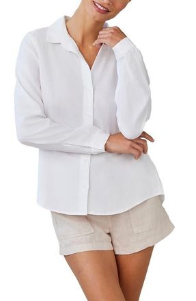Bella Dahl Classic Button-Up Shirt in White at Nordstrom, Size X-Large
