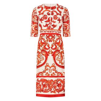 Dolce & Gabbana Dames, Jurken, Rood, Maat: S Satijn