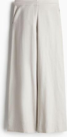 H&M Weite Hose aus Leinenmix - Helles Greige
