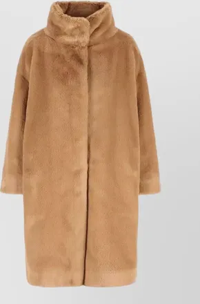 Herno high-neck faux-fur coat