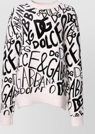 Dolce & Gabbana virgin wool logo print pullover sweater