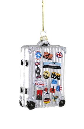 Cody Foster & Co. Jet Setter Suitcase Glass Ornament in Multi at Nordstrom
