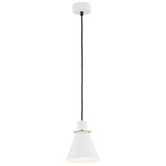 Netlighting Beverly Dome Pendant Ceiling Light White Structure Brass Elements