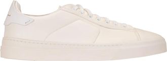 Santoni Sneakers - Heren - Sneakers - Wit - 41 EU - Leer - Schoenen