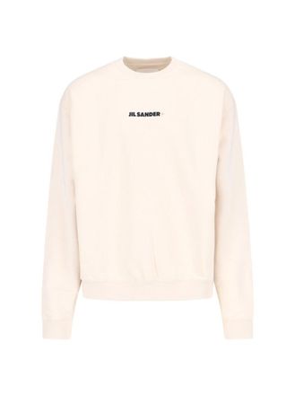 Jil Sander Logo Crewneck Sweatshirt - Cream