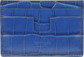 Tom Ford Tumbled Soft Printed Croc T Line Classic Cardholder