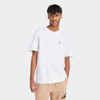 adidas T-Shirt ADIDAS SPORTSWEAR M DOG SOCK TD, Herren, Gr. L, weiss (wei&szlig;), Obermaterial: 100% Baumwolle, Shirts T-Shirt, sportlicher Schnitt, mit kurzem Ar