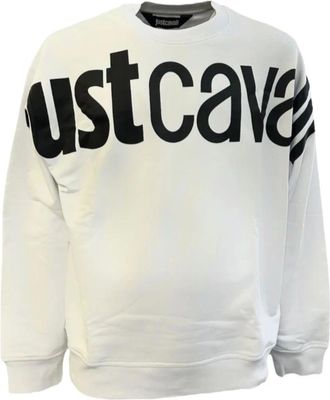 Just Cavalli Witte Sweatshirt 74Obie 00Cf 100003 - Heren - Sweatshirts - Wit - S - Hoodies & sweatvesten