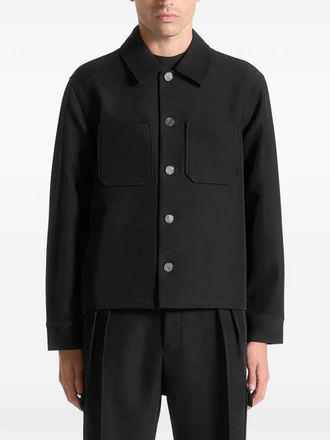 Mani&egrave;re De Voir Benoit pocket shirt - men - Polyester/Spandex/Elastane - L - Black