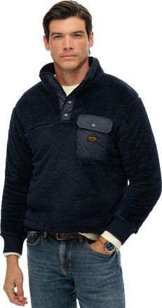 Superdry Trui Superdry fleece Donkerblauw Half Zip Knopen