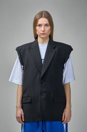 VETEMENTS Sleeveless Single Breasted Tailored Jacket