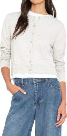 Xirena Calder Button Front Cardigan In Silver Smoke