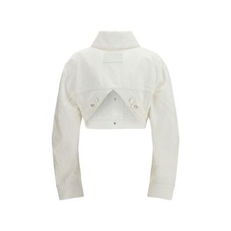 Givenchy Womens White Cotton Denim Jacket Clothing