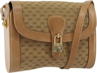 Gucci Pre-owned Cross Body Bags, female, Beige, Size: ONE SIZE Pre-owned Plastic Cross Body Bag