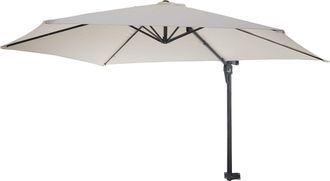 Hhg Casoria Sombrilla De Pared, Sombrilla De Balc&oacute;n En Voladizo, 3m Inclinable, Poli&eacute;ster Aluminio/acero 9kg, Crema