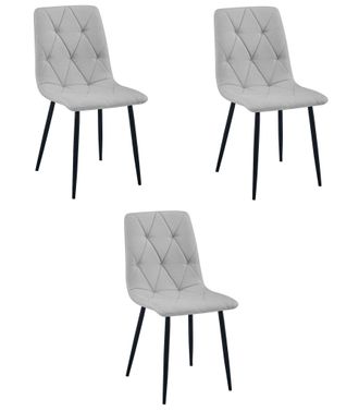 OEM Silla Libra - Tela Gris Claro / Patas Negras X 3