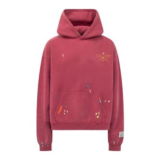Gallery Dept. Hoodies, male, Red, Size: XS Paint Logo Hoodie