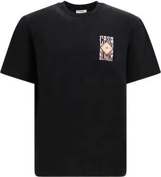 Casablanca Black Cotton Mens T-Shirt