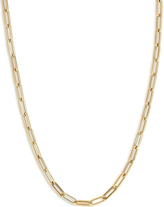 Gabi Rielle Mini Link Paper Clip Chain Necklace in Gold at Nordstrom Rack
