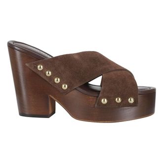 PARIS TEXAS Heeled Mules, female, Brown, Size: 9 1/2 US Mule Marisol