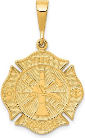 Diamond2Deal 10k Yellow Gold Fire Rescue Pendant