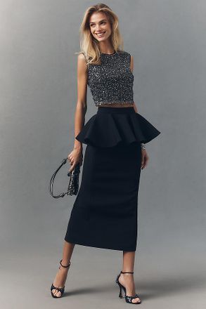 Ronny Kobo Eden Peplum Column Skirt