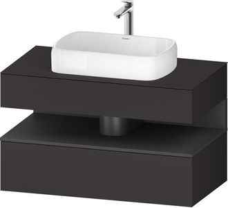 Duravit Duravit - Qatego Consola Mueble Bajo Lavabo, 1 Extra&iacute;ble, 1 Caj&oacute;n