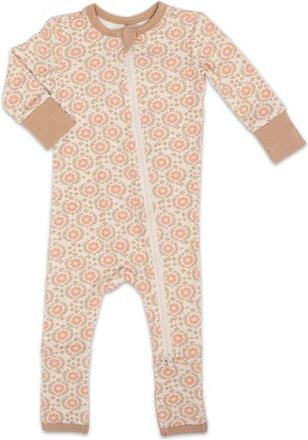 Everly Grey Convertible Romper Fitted Long Sleeve Pajama in Bohemian at Nordstrom, Size 12-18M
