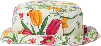 Gucci White Floral Bucket Hat