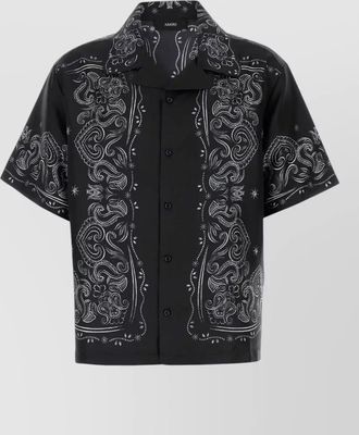Amiri silk shirt short sleeves printed design