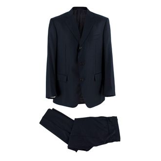 Boggi Dark Navy Fine Wool Suit Size 38