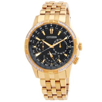 Citizen Chronograph Diamond Black Dial Mens Watch BU2082-56E