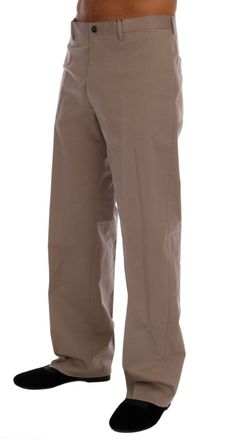 Dolce & Gabbana Mens Cotton Stretch Chinos Beige Elastane