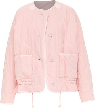 Isabel Marant Etoile Gretel light pink recycled cotton peplum padded coat FR36 S