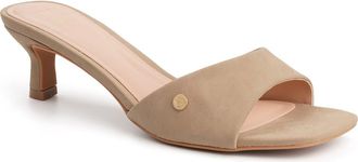 New York & Company Gaia Kitten Heel Sandal in Taupe at Nordstrom Rack, Size 7.5