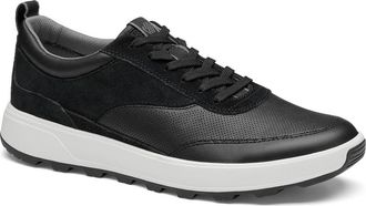 Johnston & Murphy Lucas Sneaker in Black Full Grain/Suede at Nordstrom, Size 10.5