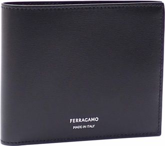 Ferragamo Black Leather Wallet (Bi-Fold) (Pre-Owned)