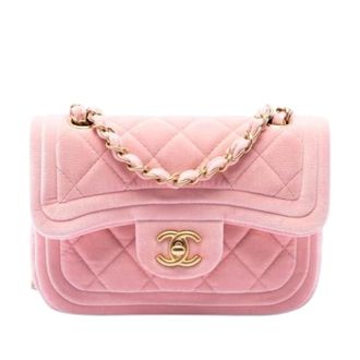Chanel Pre-owned Vintage Flap Crossbody Bag - Dames - Pre-owned - Roze - Maat: ONE Size Leer