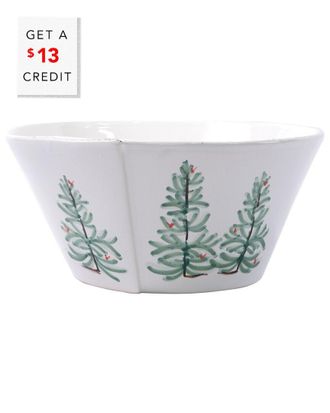 Vietri Vietri Lastra Holiday Large Stacking Serving Bowl With $14 Credit