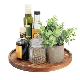 MegaChef 12 Inch Acacia Wood Lazy Susan Tray at Nordstrom, Size Medium