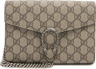 Gucci Brown Gg Supreme Canvas Dionysus Chain Wallet (Authentic Pre-Loved)